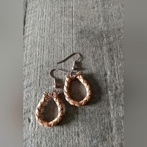 Braided Leather Earings
